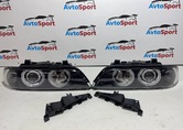 BMW E39 фары рестайлинг с ангельскими глазками белый поворотник